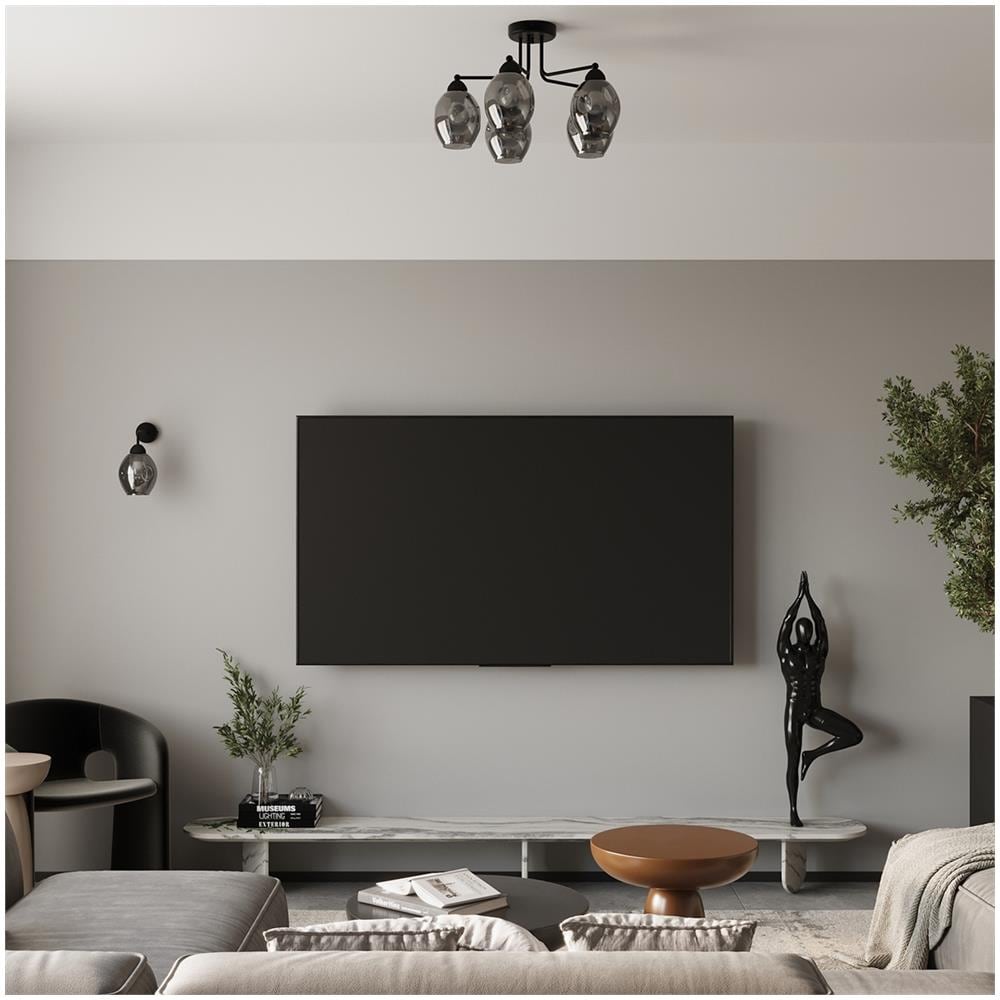 Lampadario Fillan 3 Nero Sl. 1144 - Moderno Lampadari Nero 36x54x54 Cm - Foto 7