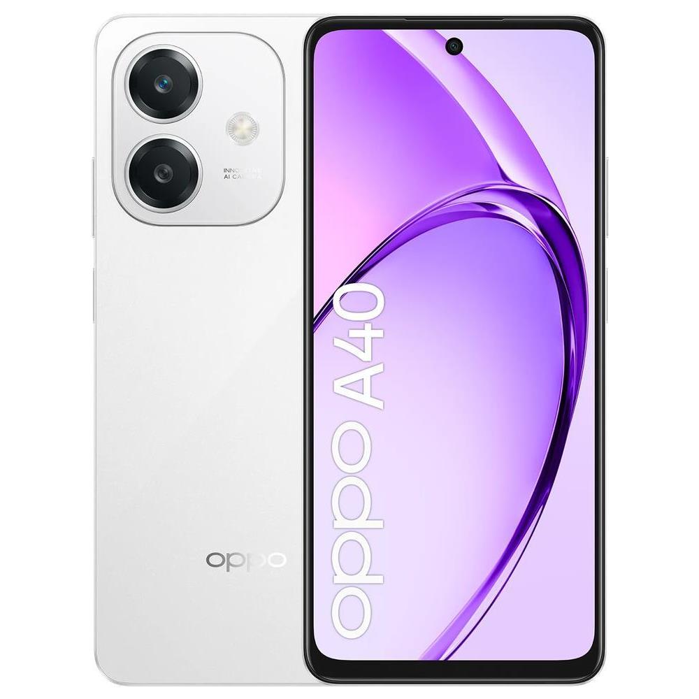 A40 4G 128GB 6GB Ram Display 6.67 90HZ LCD HD+ Main Camera 50MP Selfie 5MP Dual Nano Sim USB Type-C Snapdragon 6s Gen1 5100mAh Starlight White Tim - Foto 1