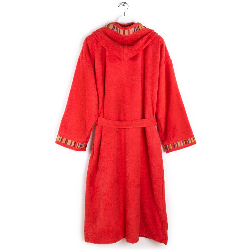 Accappatoio Con Cappuccio Spugnissima Yupi Junior In Cotone Colore Rosso Misura 6-8 Anni - Foto 2