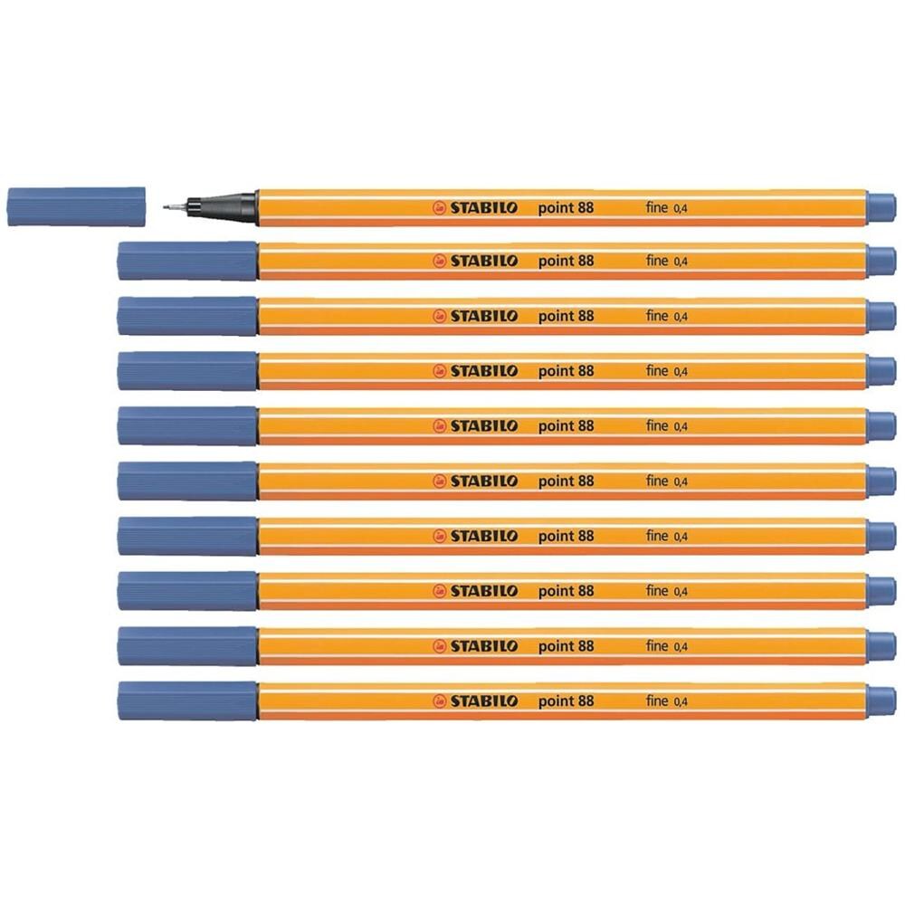 point 88 - Fineliner - Confezione da 10 - Blu Scuro - Foto 1