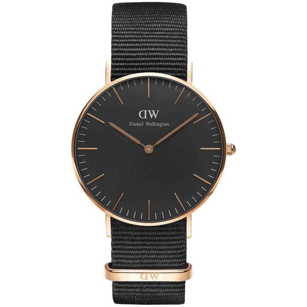 Orologio Donna Oro Rosato Classic Black Cornwall Quadrante Nero Cinturino Tessuto - Foto 8