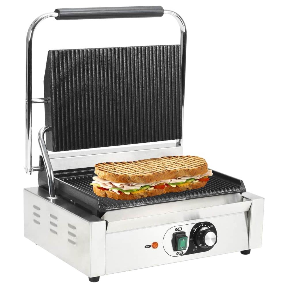 Griglia Per Panini Scanalata 2200 W 44x41x19cm - Foto 1