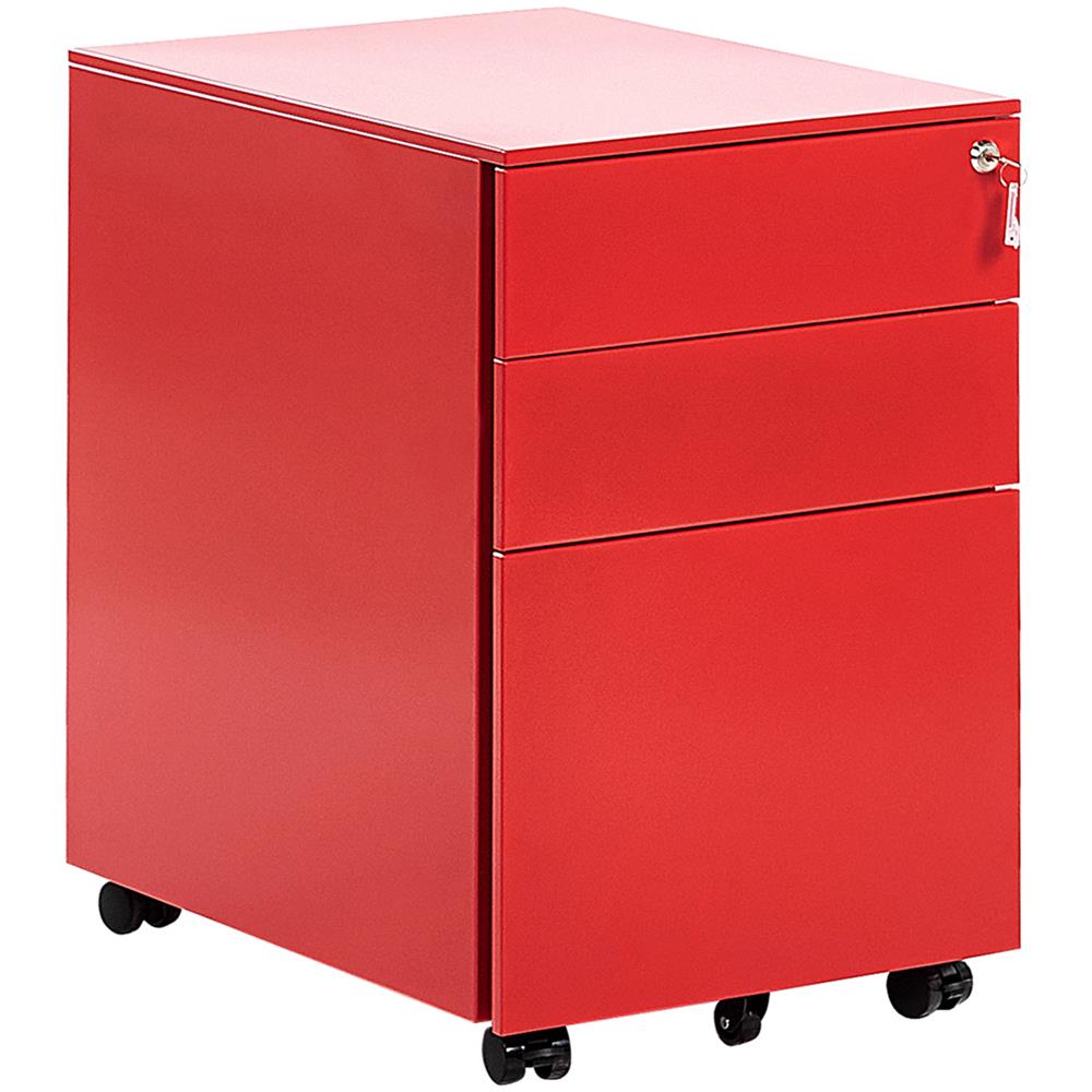 Mobiletto Portaoggetti In Metallo Rosso Con 3 Cassetti Poma - Foto 1