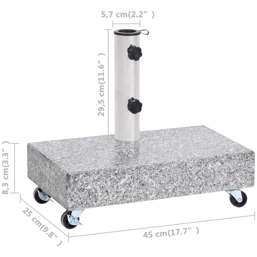 Base Per Ombrellone Grigio Chiaro 45x25x8,3 Cm In Granito - Foto 7
