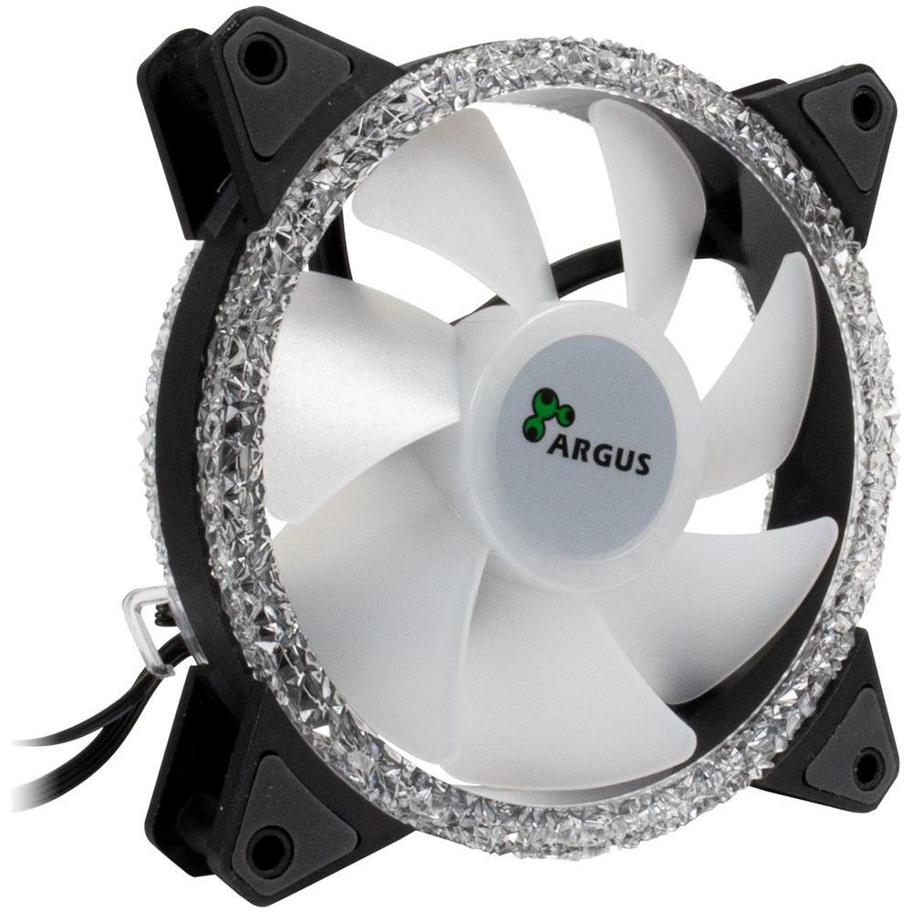 Argus Rs-07 Case Per Computer Ventilatore 12 Cm Nero, Bianco - Foto 2