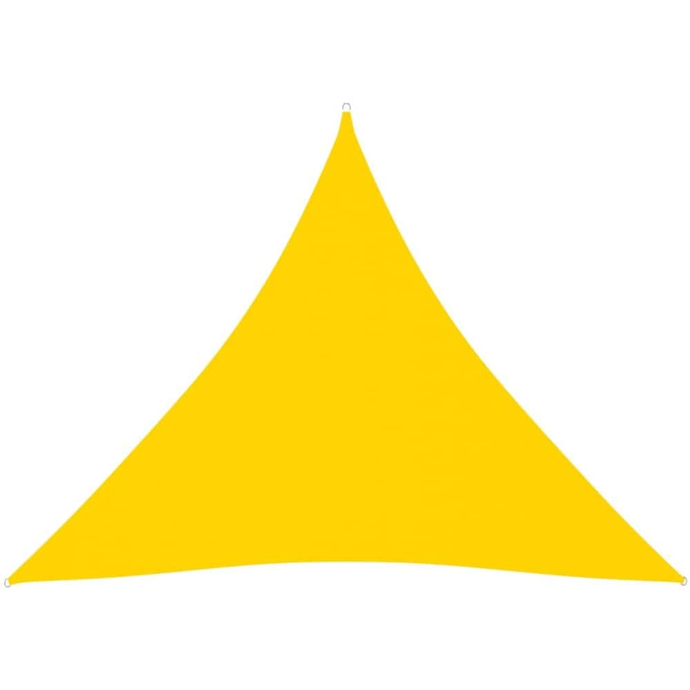 Parasole a Vela Oxford Triangolare 3x3x3 m Giallo - Foto 1