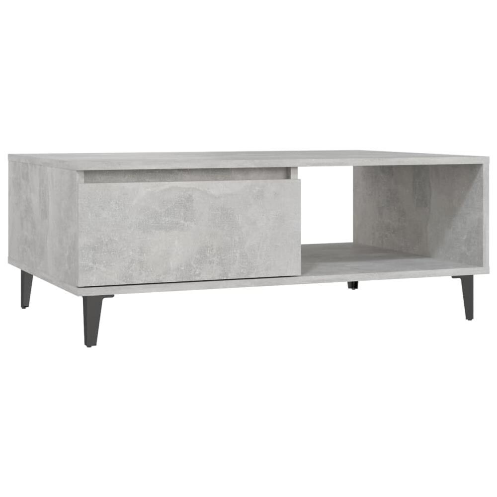 Tavolino da Salotto Grigio Cemento 90x60x35cm Legno Multistrato - Foto 2