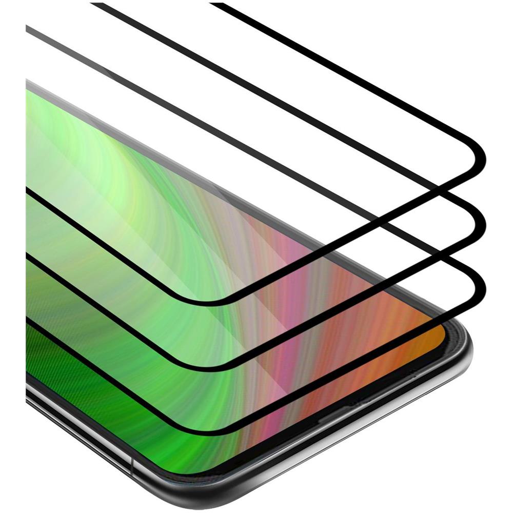 3x Pellicola Armatura A Schermo Intero Compatibile Con Motorola One Fusion+ In Trasparente Con Nero - 3x Vetro Temperato (tempered) Di Protezione Del Display In Durezza 9h Con 3d Touch - Foto 1