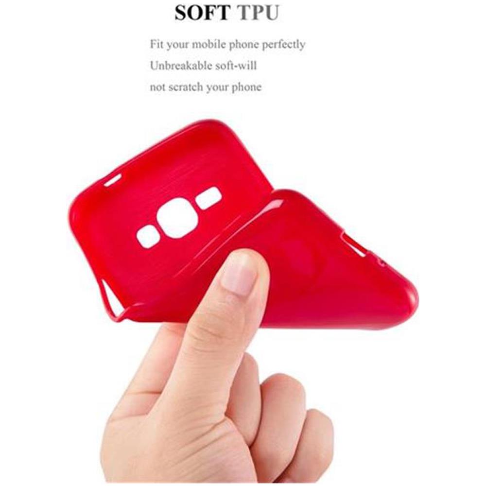 Custodia Compatibile Con Samsung Galaxy J1 2015 In Jelly Rosso - Coperchio Protettivo In Silicone Tpu Flessibile - Foto 6