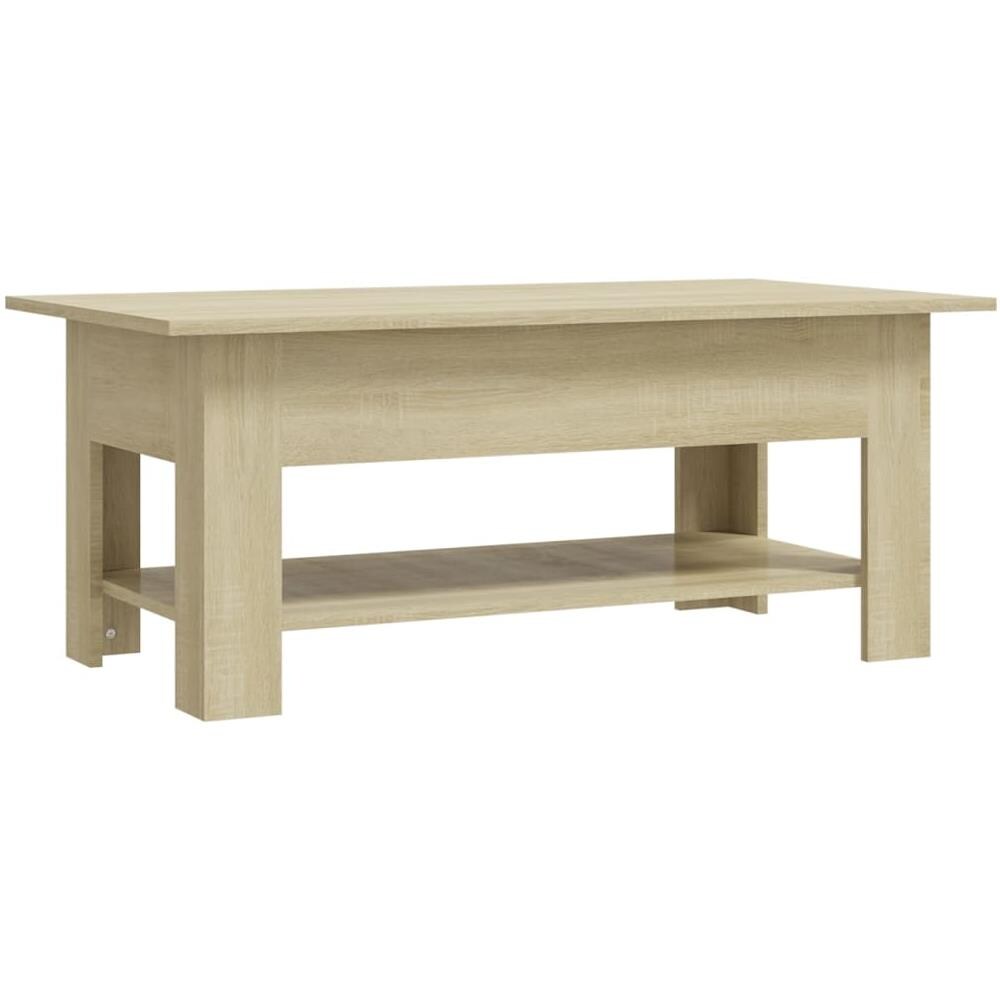 Tavolino da Salotto Rovere Sonoma 102x55x42 cm in Truciolato - Foto 2