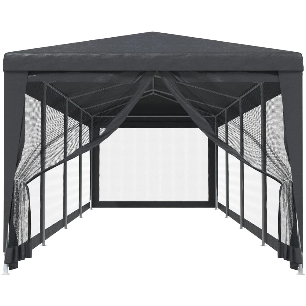 Tenda Per Feste 10 Pareti Laterali In Rete Antracite 3x12m Hdpe - Foto 3