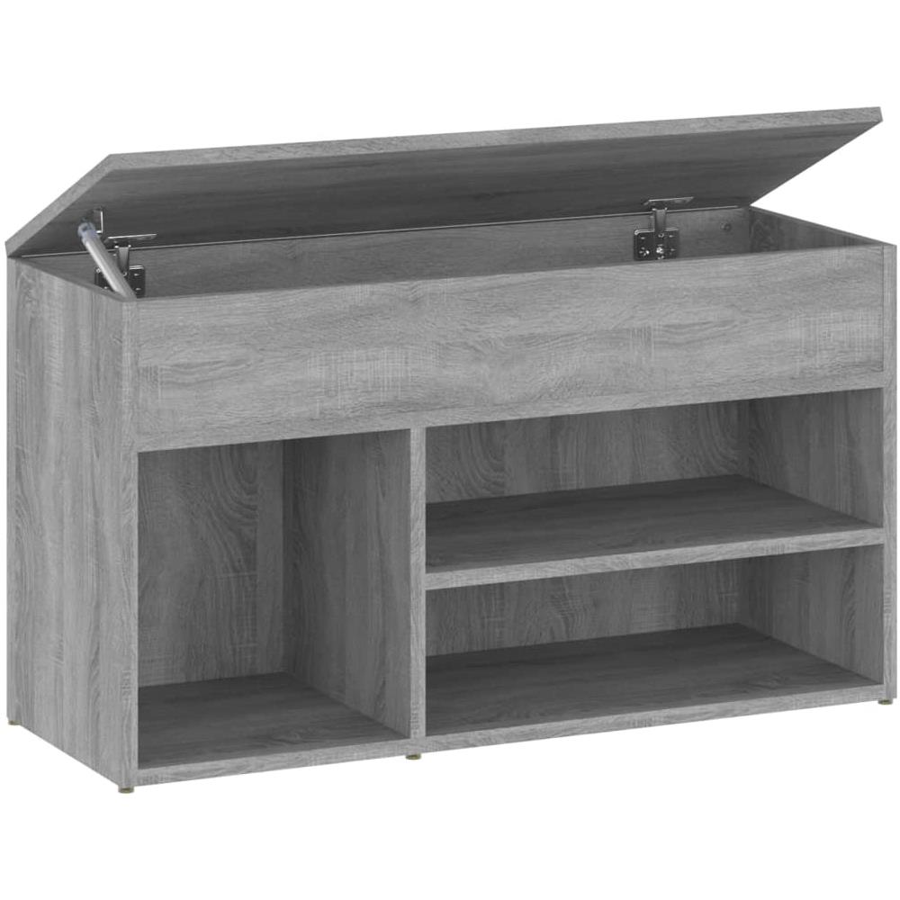 Scarpiera Grigio Sonoma 80x30x45 Cm In Legno Multistrato - Foto 2