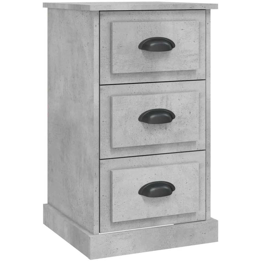 Comodino Grigio Cemento 39x39x67 Cm In Legno Multistrato - Foto 2