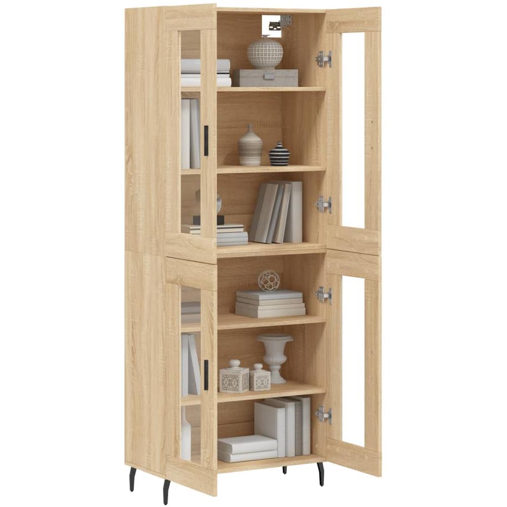 Credenza Rovere Sonoma 69,5x34x180 Cm In Legno Multistrato - Foto 3