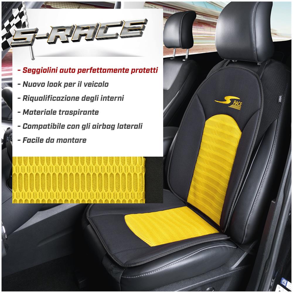 Coprisedili Auto S-race Giallo - Foto 2