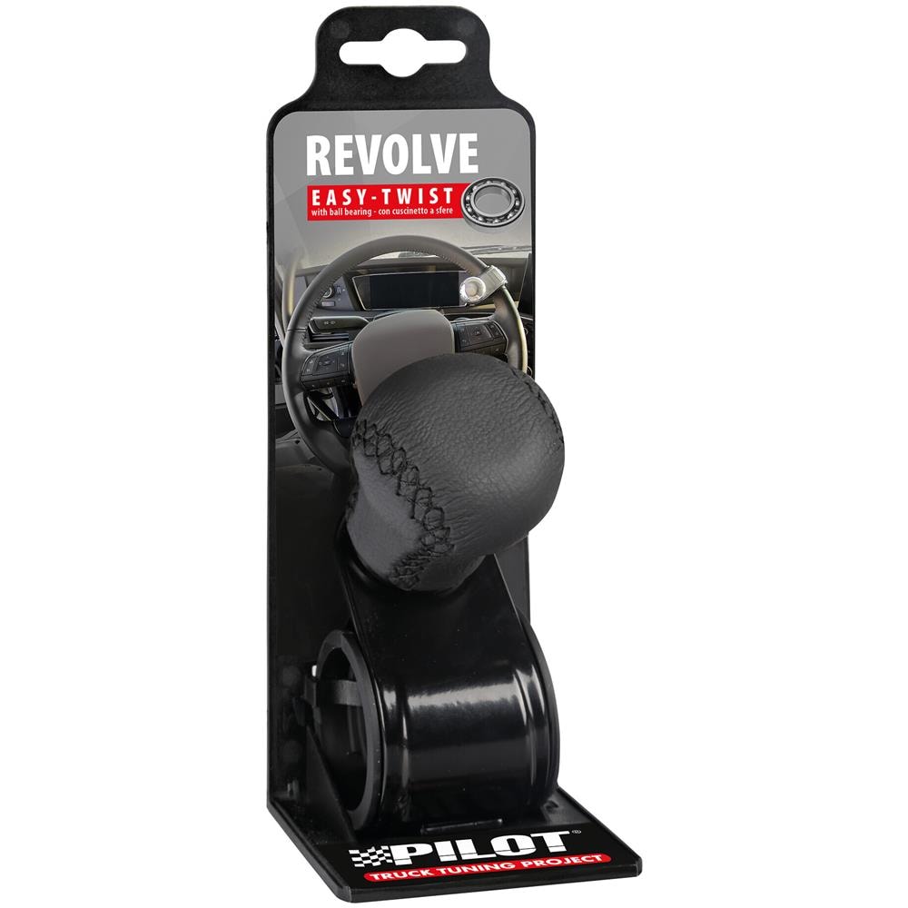 Revolve, Pomello Volante In Pelle Con Cuciture Nere, Staffa Nera - Foto 2