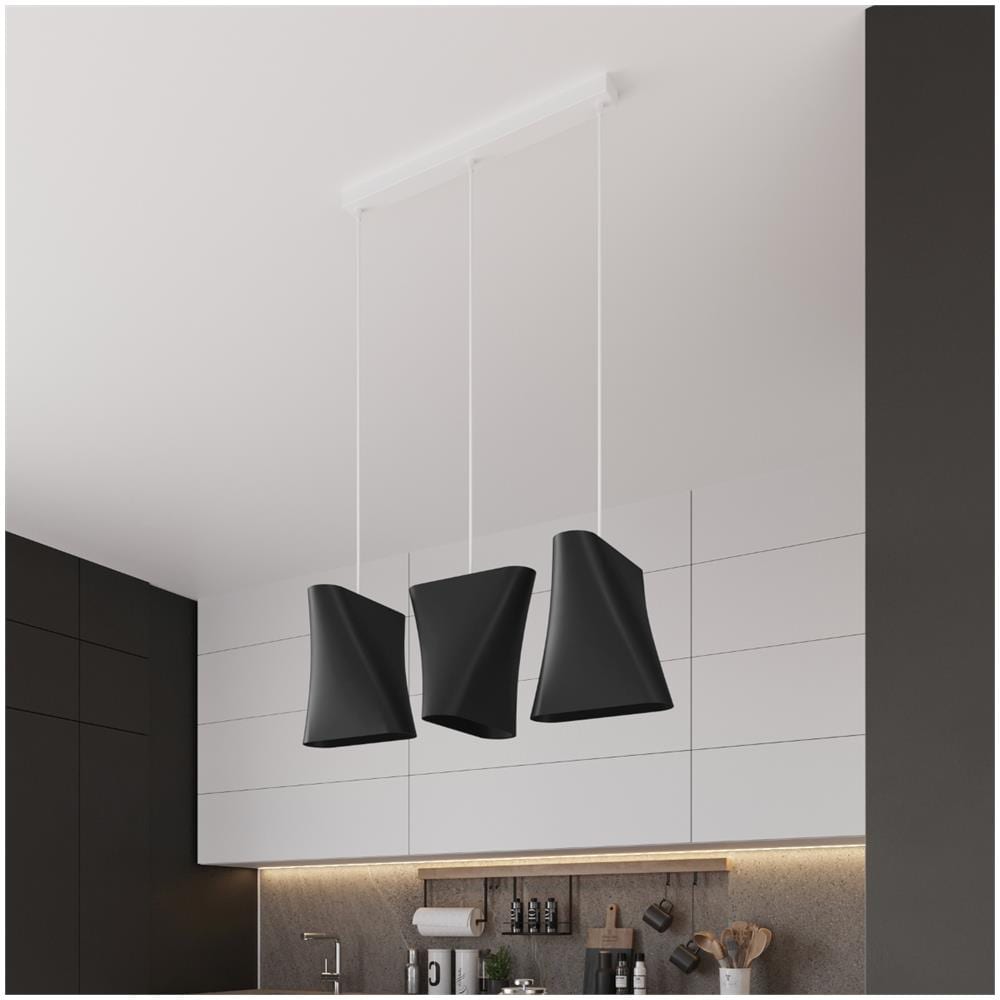 Lampadario Blum 2 Bianco Sl. 0770 - Minimalista Lampadari Nero 128x28x28 Cm - Foto 7