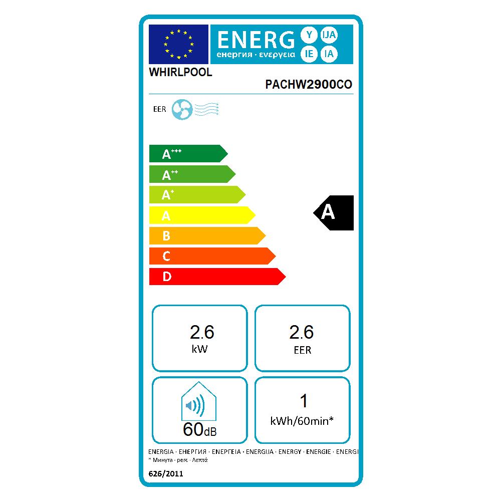 Condizionatore portatile PACHW2900CO Potenza 9000 Btu Classe A - Foto 2