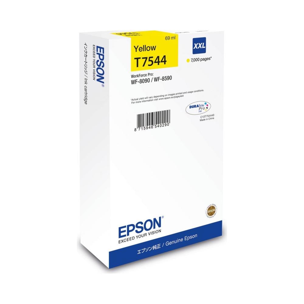 C13T754440 Cartuccia Ink Originale Gialla per WorkForce Pro WF-8090DTW Capacità 7000 Pagine - Foto 1