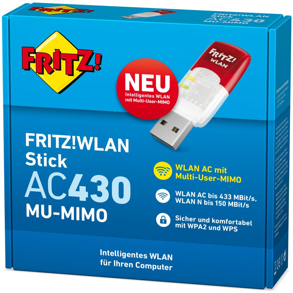 AVM Fritz!wlan Stick AC 430 MU-MIMO Scheda di rete - Foto 1