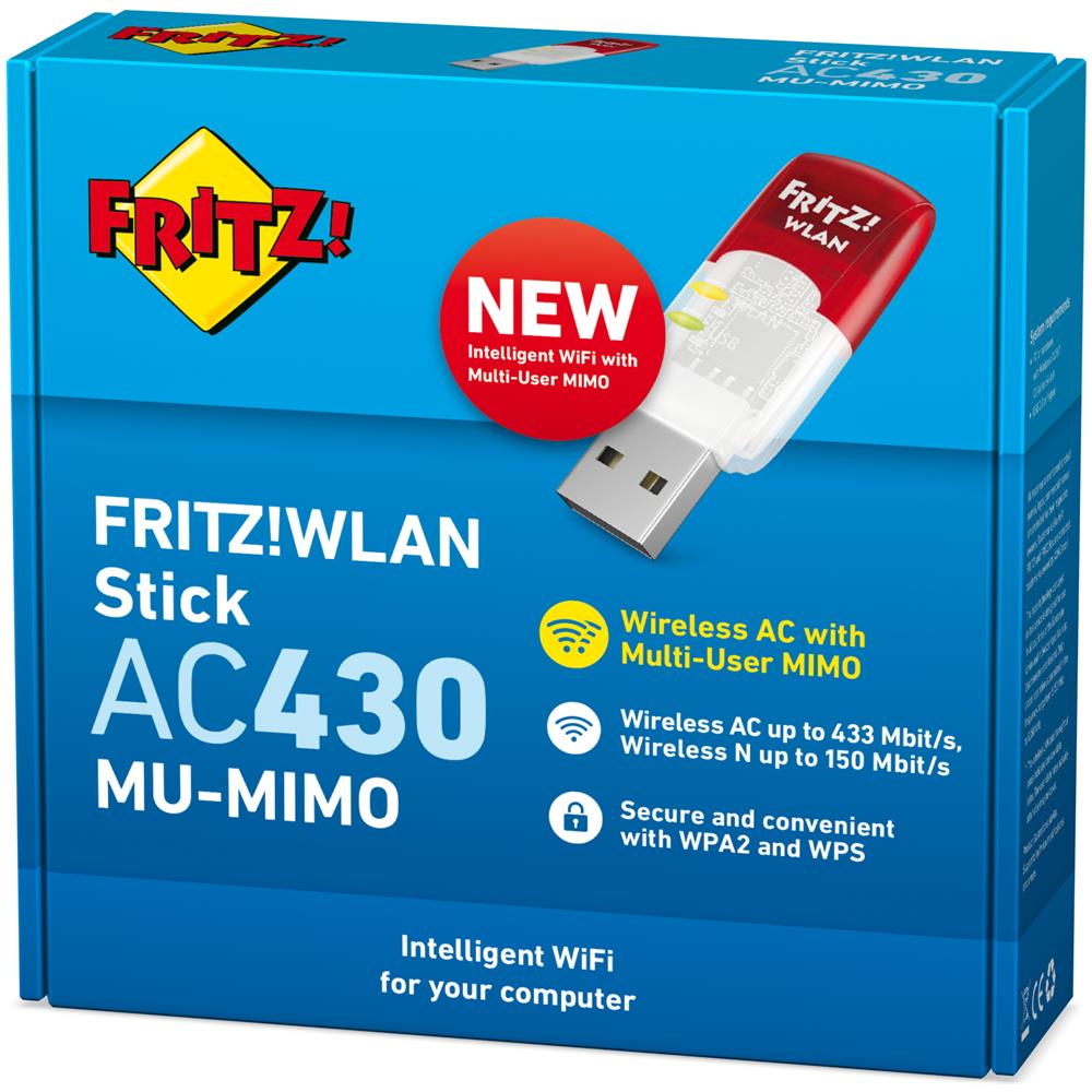 AVM Fritz!wlan Stick AC 430 MU-MIMO Scheda di rete - Foto 6