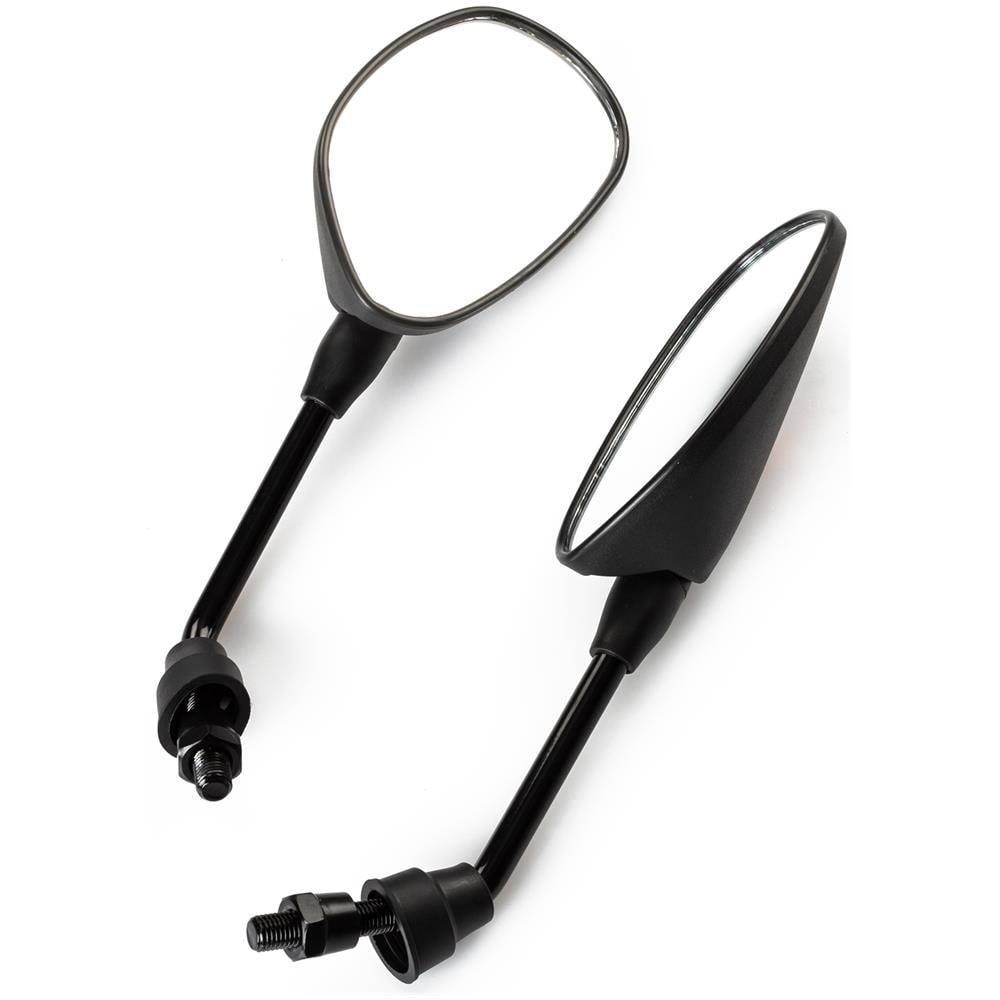 Coppia Specchietti Retrovisori Nero Universali 10mm Scooter Moto - Foto 2