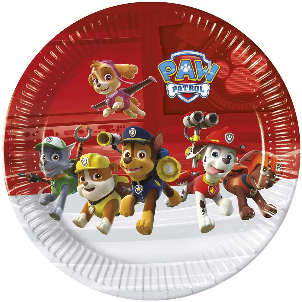 Procos - 8 Piatti In Cartone Paw Patrol Pronti All'azione 23 Cm - Foto 1