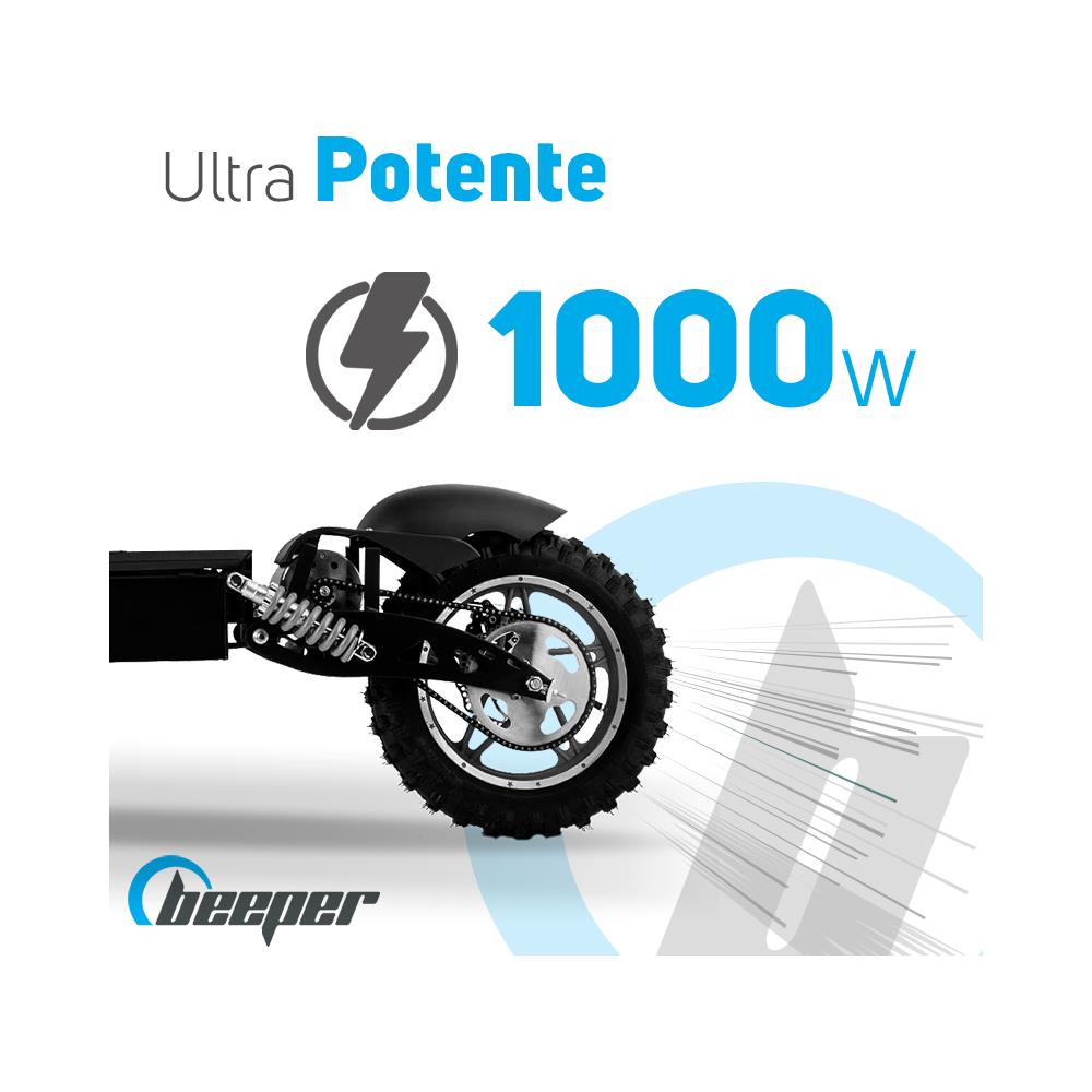 Monopattino Elettrico Cross 10 Pollici 1000w Batteria Al Piombo 36v 12ah - Senza Sella - Foto 2