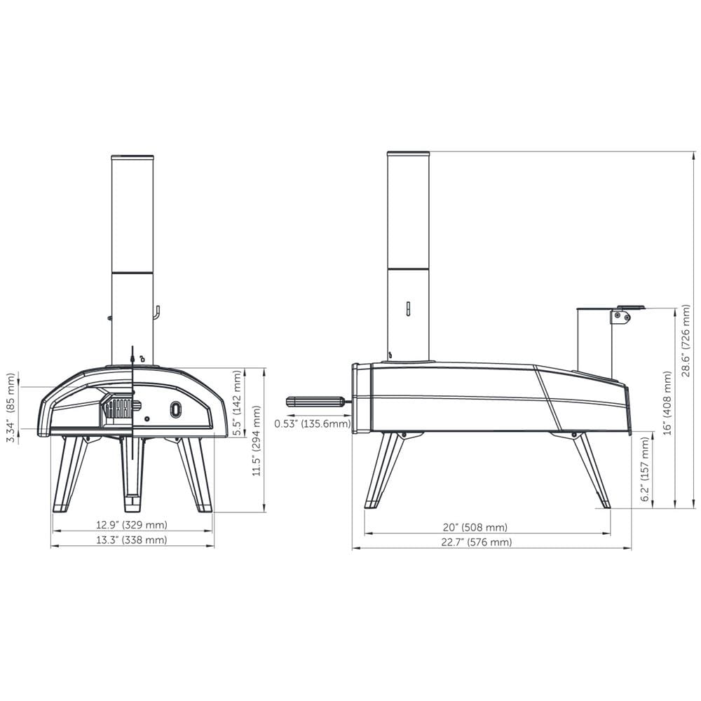 Forno Pizza Portatile Fyra 12 Alimentato a Pellet Peso 10 Kg - Foto 11