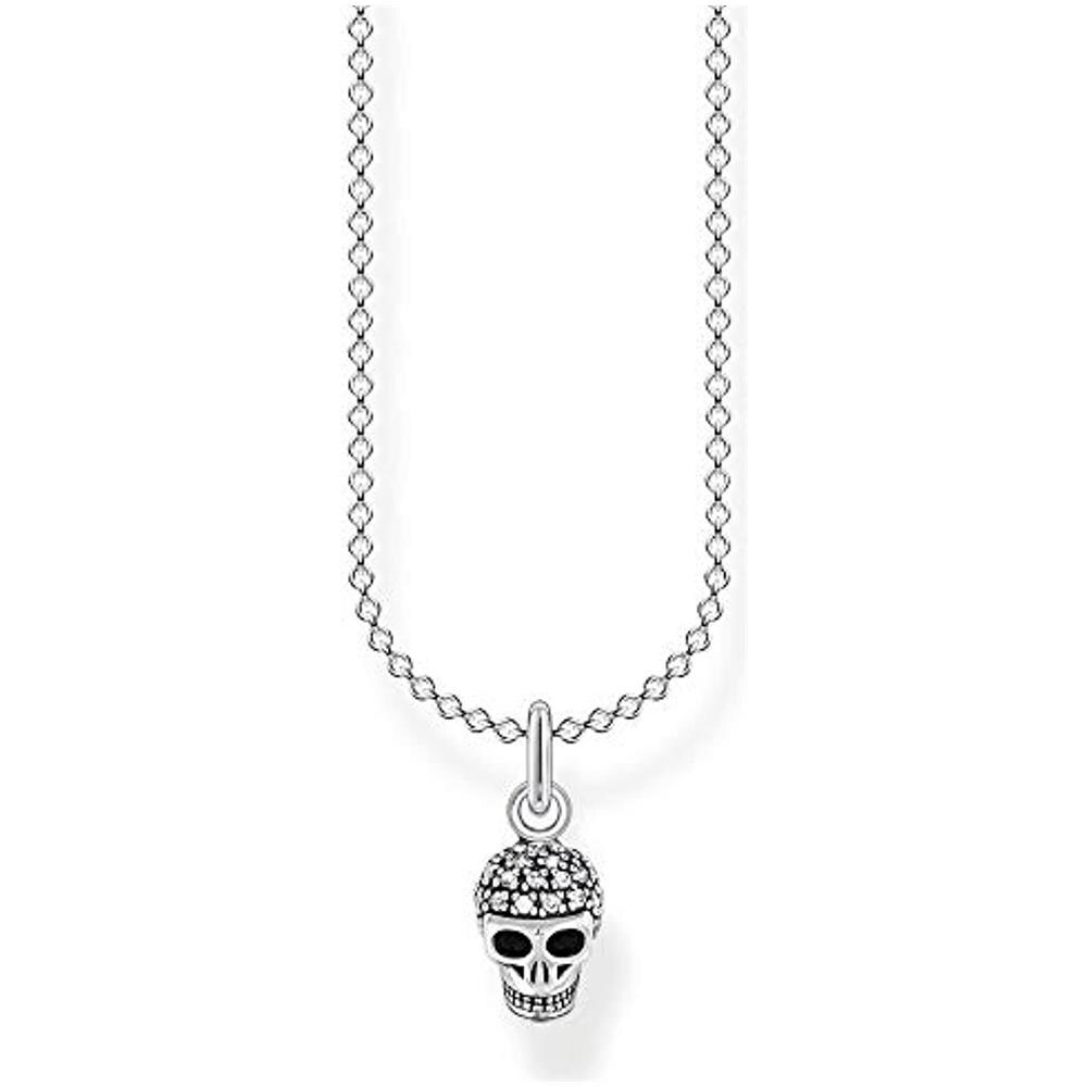 Ke2073-051-14-l45v - Collana Da Donna Con Teschio, In Argento Sterling 925, Lunghezza 38-45 Cm - Foto 1