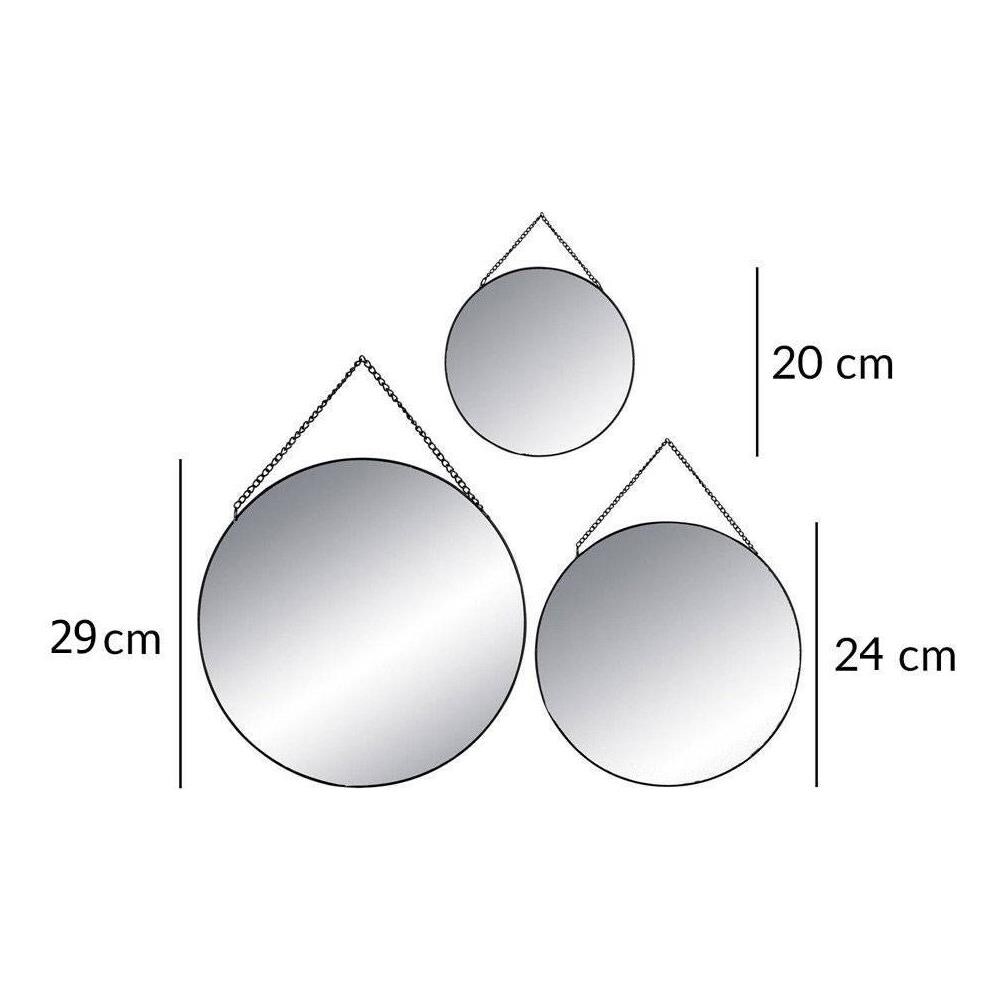 Specchi Decorativi Di Forma Rotonda, Set Di Tre Specchi Appesi In Diverse Misure - Créateur D'intérieur - Foto 2