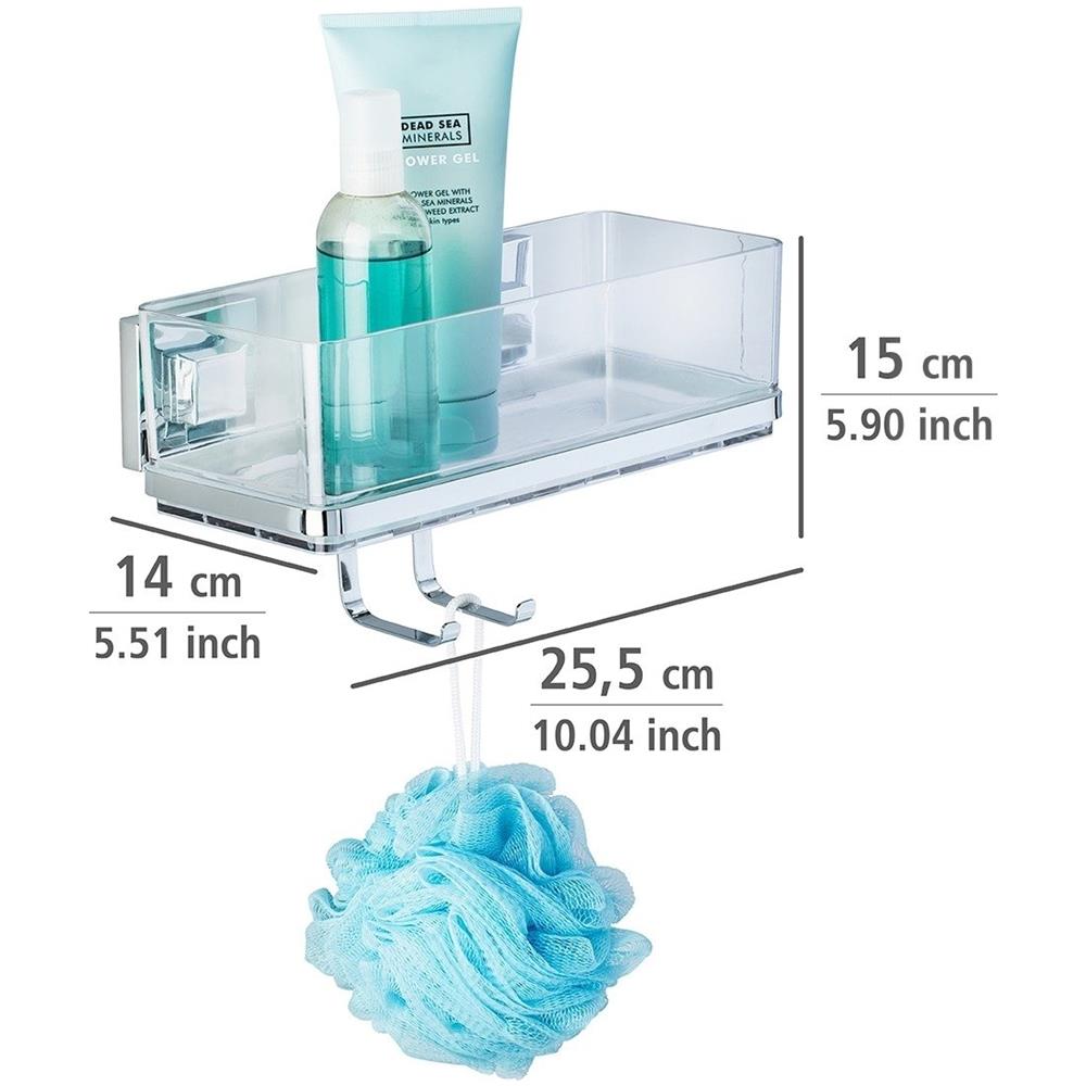 Mensola Rettangolare Da Bagno Quadro Con Gancio, Vacuum-loc, Doccia, - Foto 7