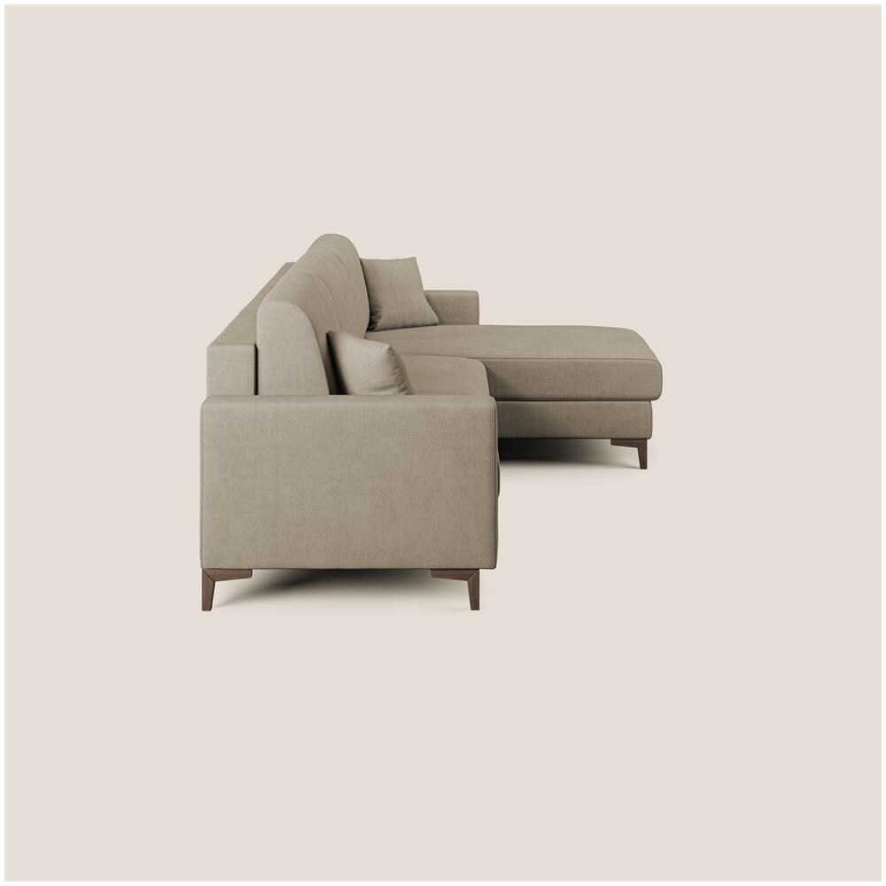 Kafka Divano Letto Angolare In Morbido Tessuto Impermeabile T02 Beige 262 Cm Sinistro (mat. 120x197) - Foto 2