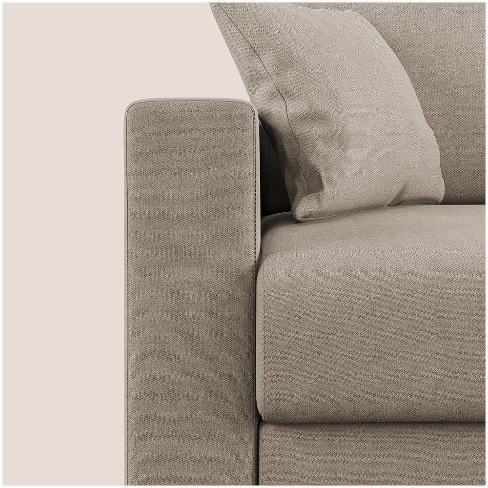 Kafka Divano Letto Angolare In Morbido Tessuto Impermeabile T02 Beige 262 Cm Sinistro (mat. 120x197) - Foto 5