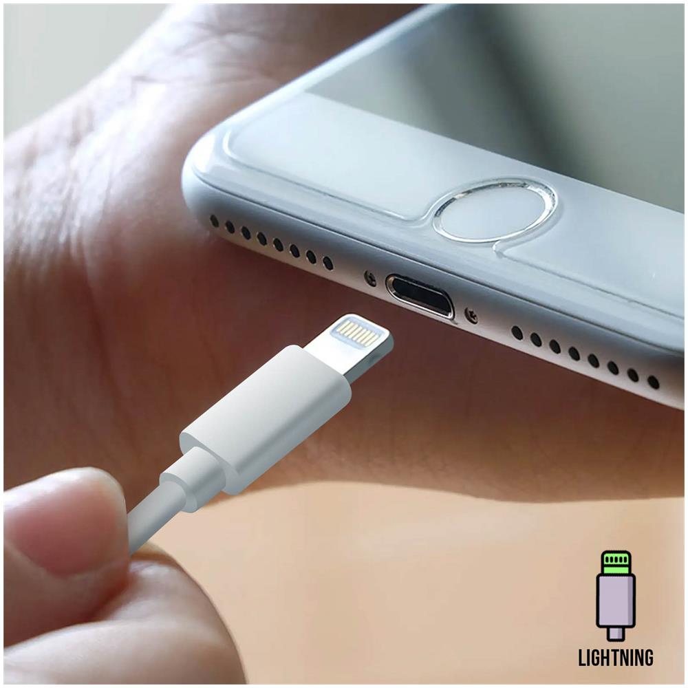 Auricolari Cablati Lightning Telecomando Microfono Connessione Bluetooth Bianco - Foto 2