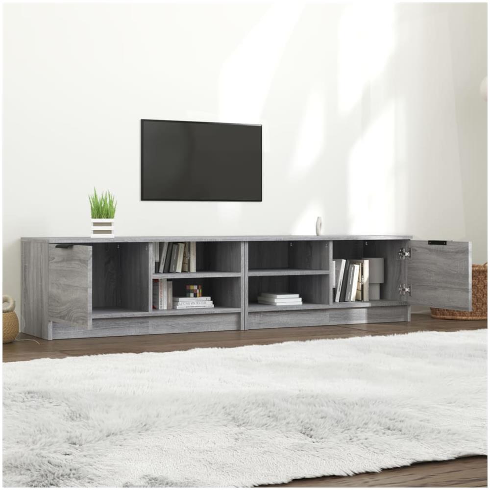 Mobili Tv 2 Pz Grigio Sonoma 80x35x36,5 Cm In Legno Multistrato - Foto 2