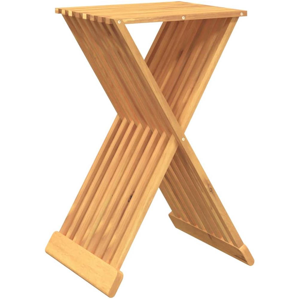 Sgabello Pieghevole 40x32,5x70 Cm In Legno Massello Di Teak - Foto 2