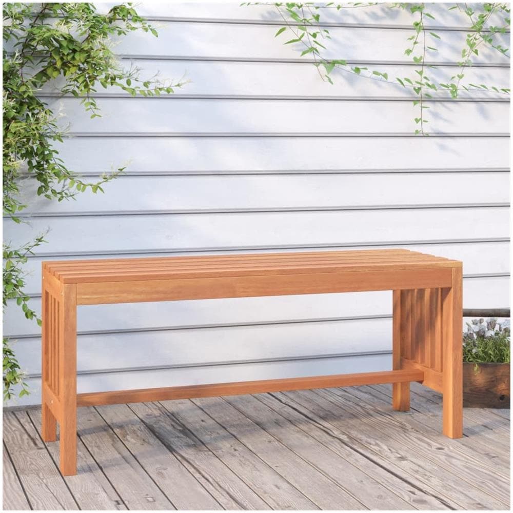 Panca da Giardino 110 cm Legno Massello di Eucalipto - Foto 1