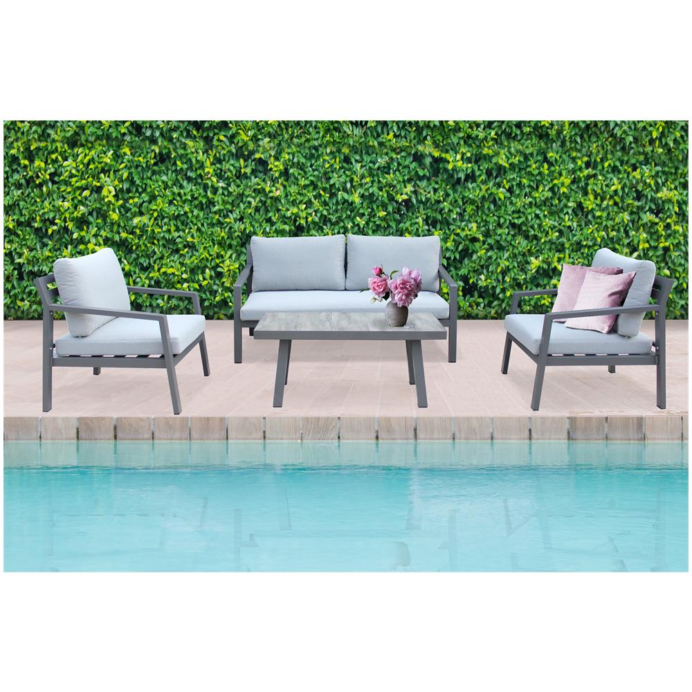 Tokyo - Salotto Da Giardino In Alluminio 4 Posti - Foto 4