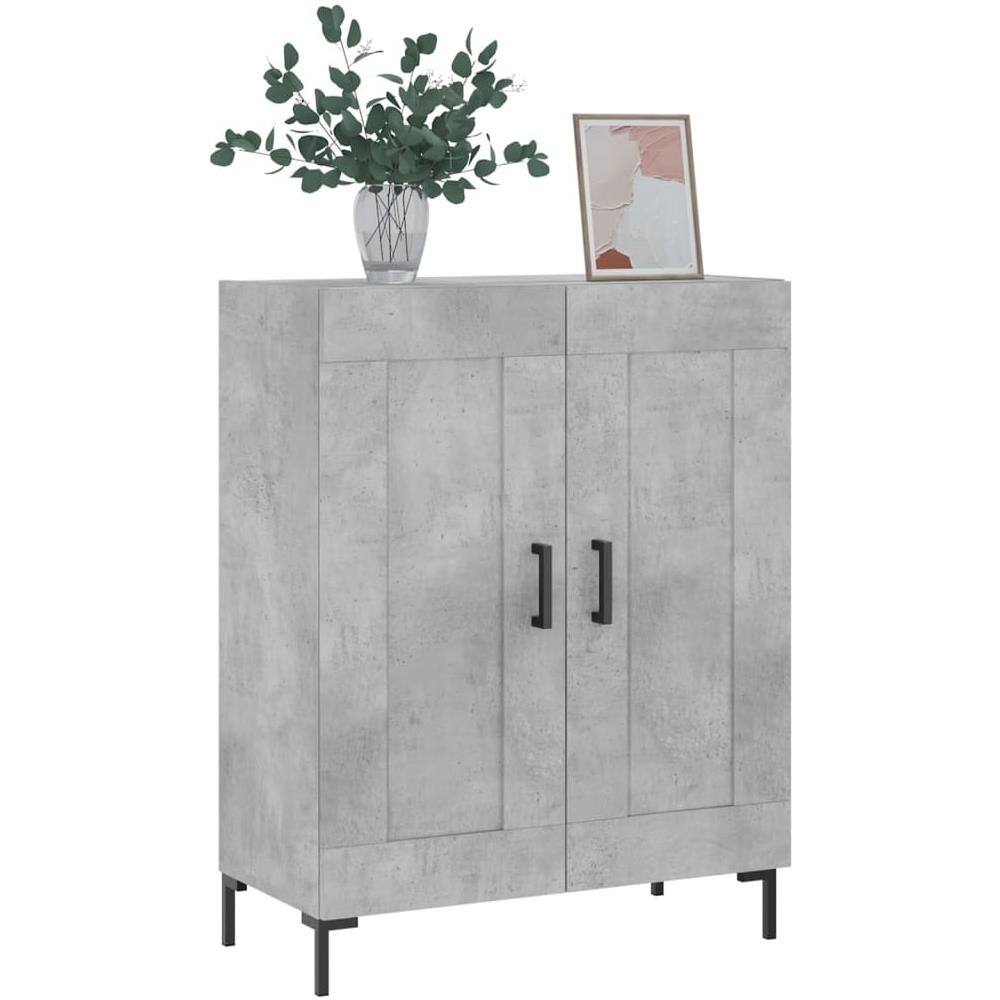 Credenza Grigio Cemento 69,5x34x90 Cm In Legno Multistrato - Foto 3