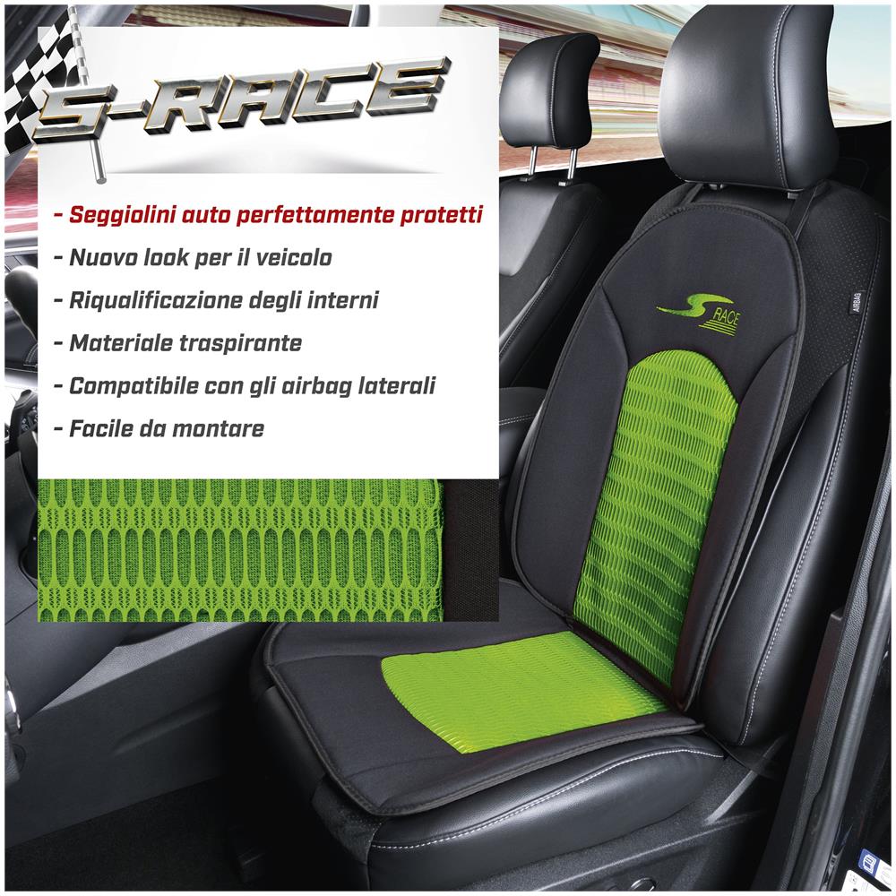 Coprisedili Auto S-race Verde - Foto 2