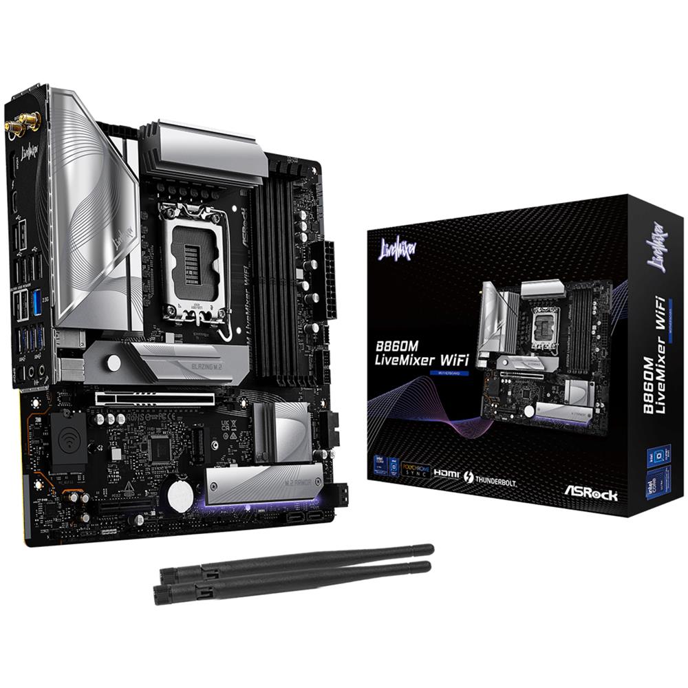 Scheda Madre LiveMixer B860M WIFI Socket LGA 1851 Chipset B860 Micro-ATX - Foto 1