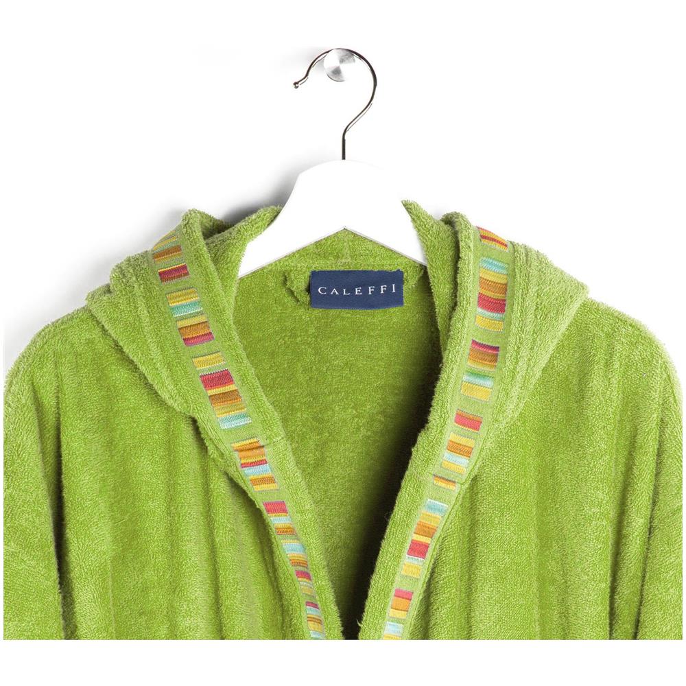 Accappatoio Con Cappuccio Spugnissima Yupi Junior In Cotone Colore Verde Misura 4-6 Anni - Foto 1