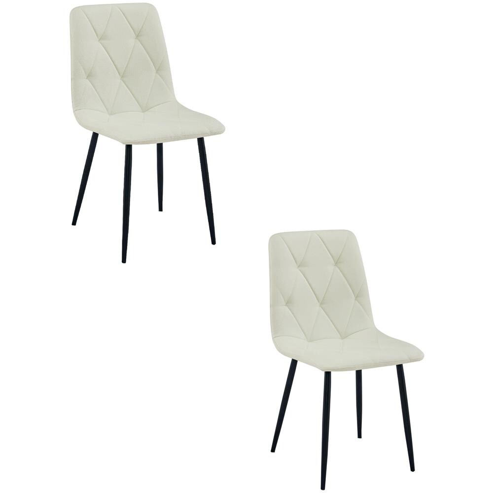 Sedia imbottita TYRA - Beige elegante per soggiorno, cucina x2 - Foto 1