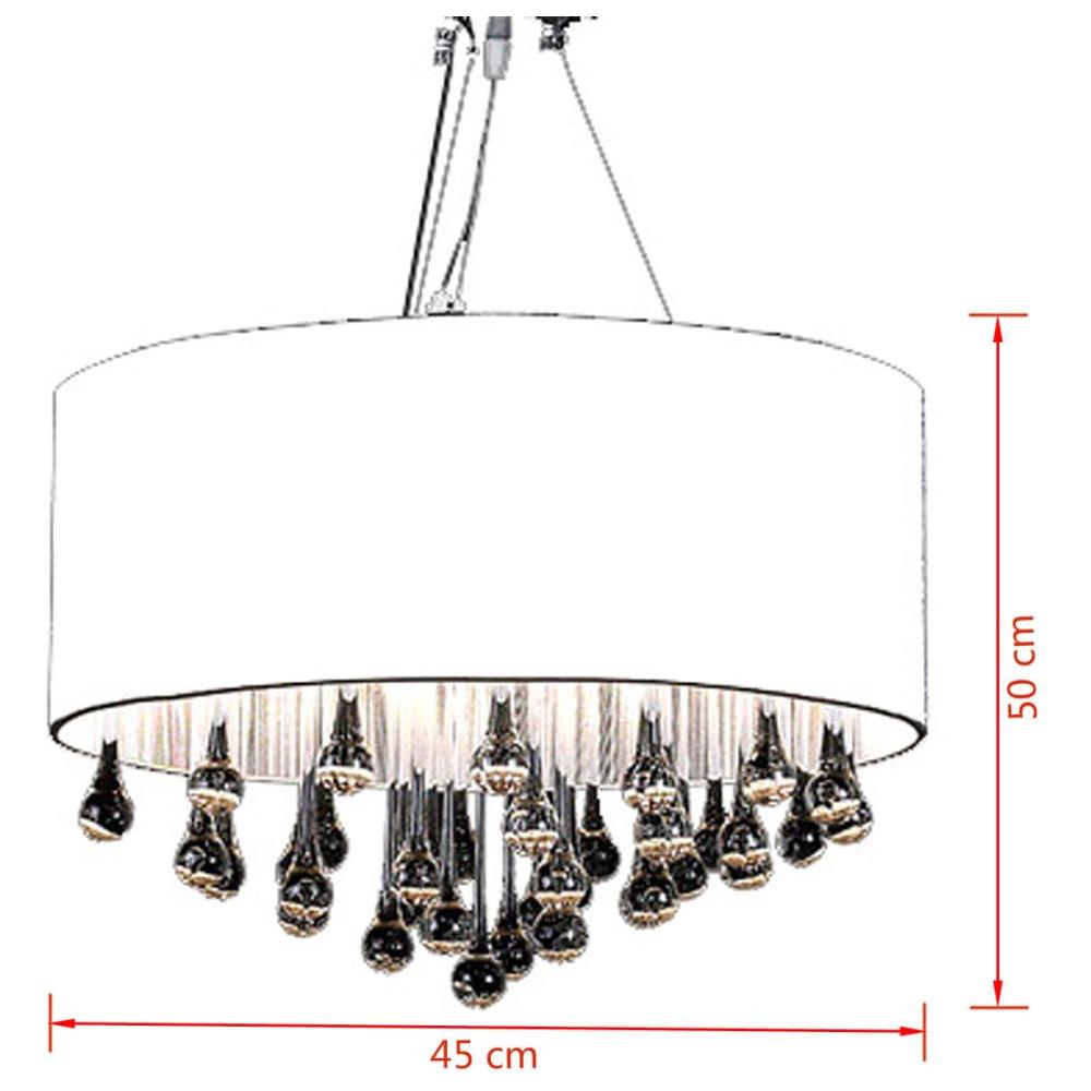 Lampadario Moderno Vetro Con Paralume, Lampada A Sospensione - Foto 15