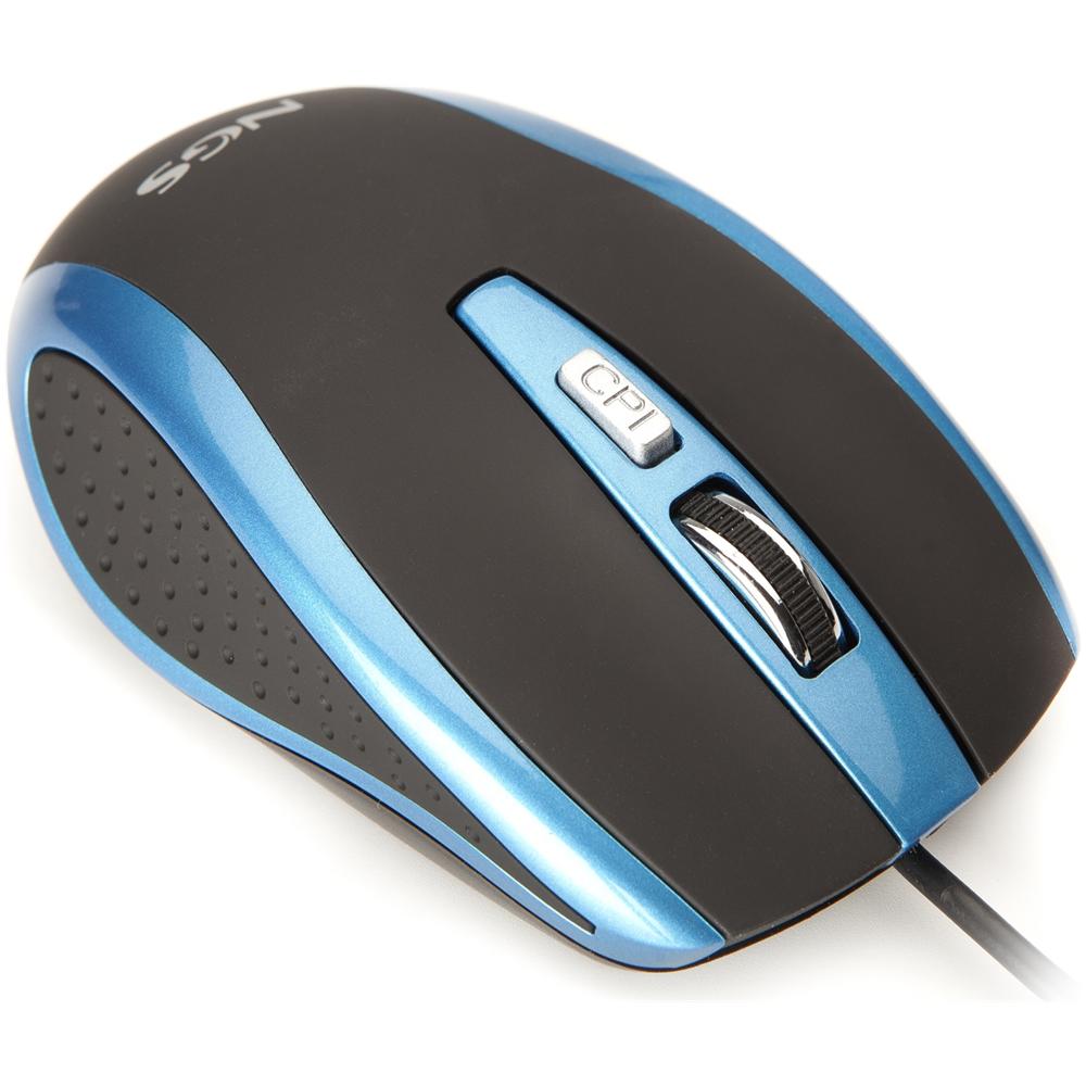 Mouse Ottico Usb 800-1600dpi 6 Tasti + Rotella Rivestimento In Gomma Colore Nero Blu - Foto 9