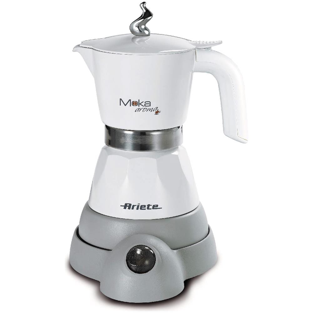 Moka Aroma Elettrica 1358/10 Potenza 400 Watt Adattatore per 2 o 4 Tazze Base Cordless Mantenimento Temperatura per 30 Minuti Colore Bianca - Foto 1