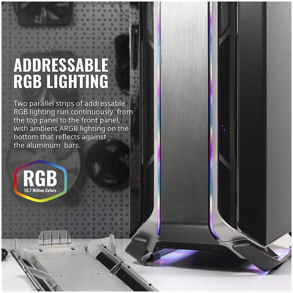Case C700M Full Tower ATX / EATX / Micro ATX / Mini-ITX 4 Porte USB 3.0 1 Porte USB 3.1 Colore Nero Grigio e Argento (Finestrato) - Foto 8