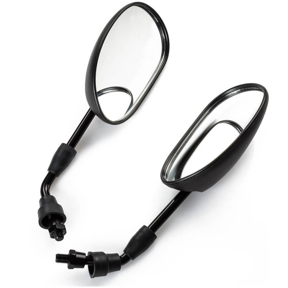Coppia Specchietti Nero Universali Retrovisori 10mm Moto Scooter - Foto 2