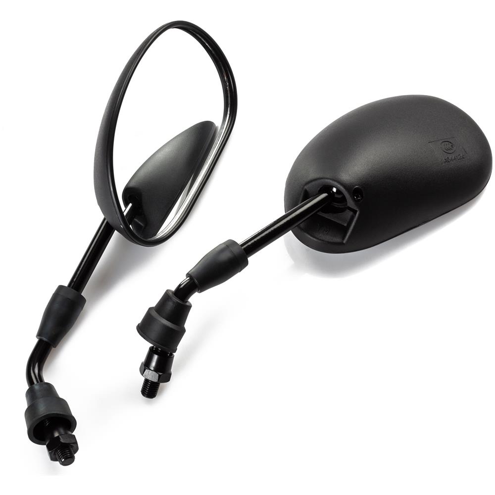Coppia Specchietti Nero Universali Retrovisori 10mm Moto Scooter - Foto 1